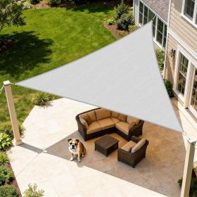 12'X12'X12' Light Grey HDPE sunshade sail