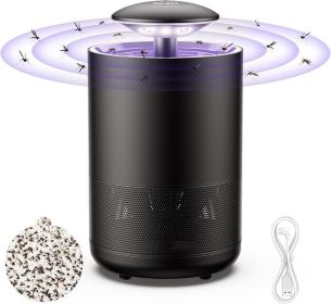 Indoor Insect Trap Fan Catcher for Mosquito, Gnat, Fruit Fly, Moth, Flies, Portable UV Light Flying Insects Killer House Kitchen, Garage, Camping