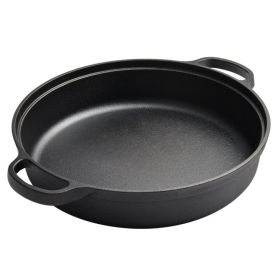 Cast Iron Cooking Pot for Restaurant Kitchen Skillet Camping Cooker (Color: As pic show, Pot Diameter: 22cm)